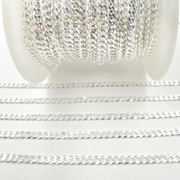 Sterling Silver Flat Curb Chain